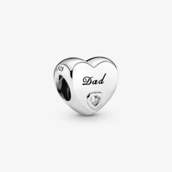 Pandora Dad Heart Charm - Picture 1 of 3